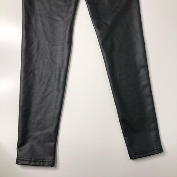 Black Faux Leather Mid-Rise Legging Size Small - Picture 4 of 11
